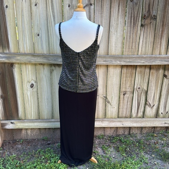 Alex Evenings black and silver maxi gown, size 10 - Picture 4 of 7